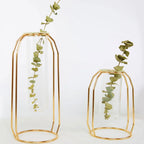 VAS - Vase en verre et métal doré