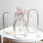 VAS - Vase en verre et métal doré
