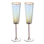 VCR - Verres cœur dorés