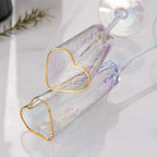 VCR - Verres cœur dorés