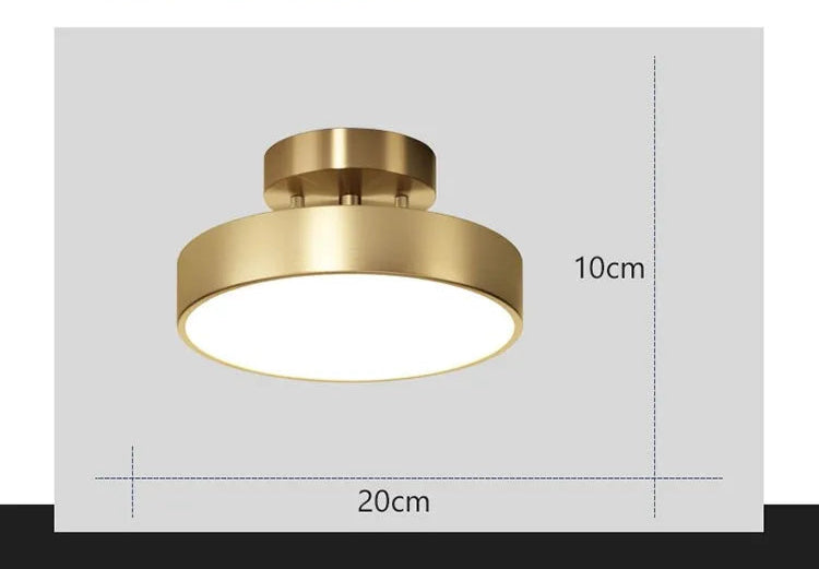 VER - Plafonnier Moderne en Cuivre