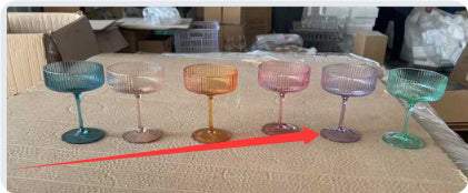 Vertical Golden Edge Cocktail Glass Household Crystal