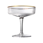 Vertical Golden Edge Cocktail Glass Household Crystal